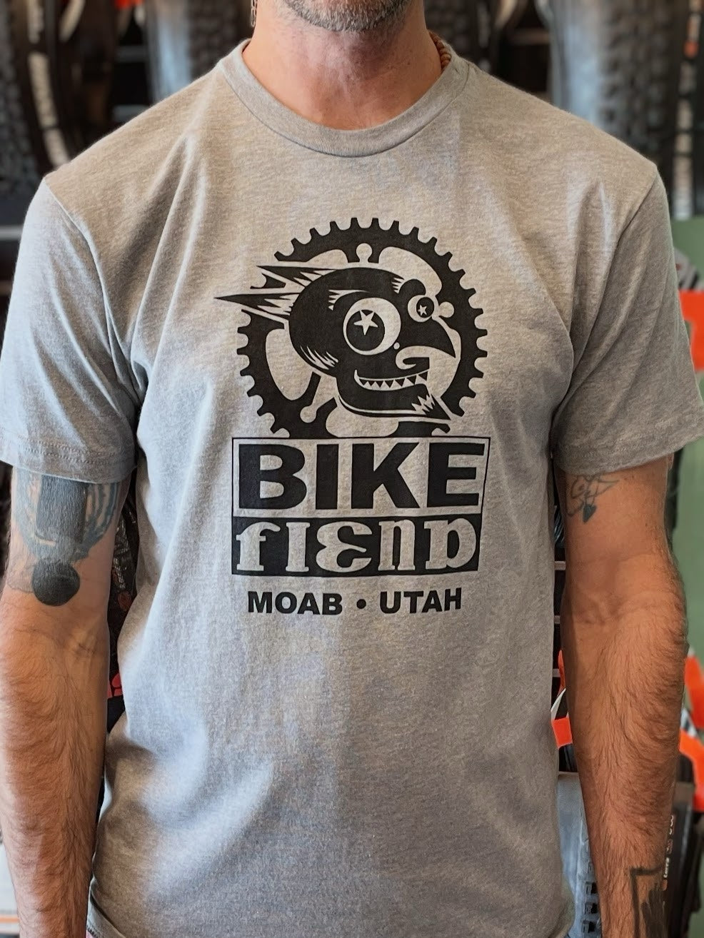 Bike Fiend T-Shirt Grey